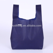 Reusable Eco-Friendly Promotional Non Woven Ultrasonic Weld T Shirt Shopping Bag For Advertising, Gift And Supermarket